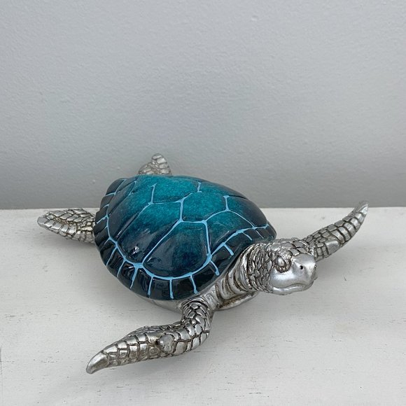 Sea Turtle Trinket/Jewelry Box - Pewter Box - Picture 1 of 3
